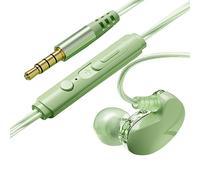 Haloppe Wired Headset with Superior Call Quality Microphone Ergonomic Design Corrosion Resistant Noise Conduction Earphone Enjoy Crystal-clear Calls Immersive Green