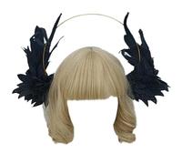 Halos Crowns Headpiece Moon Angel Wing Gothic Hair Accessories Headband Cosplay Party Headwear For Women Halos Crowns Angel Wing Headband Costume For Women