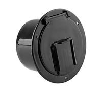 Halotronics RV 4 3/4-inch Round Electrical Cable Hatch for 30 and 50 Amp Cords (Black)