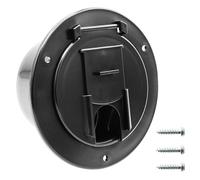 Halotronics RV 5-inch Round Electric Cable Hatch for 30 and 50 Amp Cords (Black)