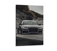 HALOUB Sport Car Poster for Audi RS6 Supercar JDM Car Decorative Painting Canvas Wall & Art Picture Print Family Bedroom Decor 08x12inch(20x30cm)