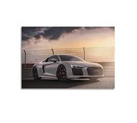 HALOUB Sports Car Poster for Audi R8 Racing Car Luxury Car Decorative Painting Canvas Wall And Art Picture Family Bedroom Decor 12x18inch(30x45cm)