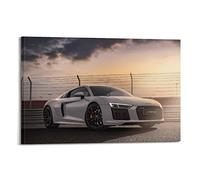 HALOUB Sports Car Poster for Audi R8 Racing Car Luxury Car Decorative Painting Canvas Wall And Art Picture Family Bedroom Decor 12x18inch(30x45cm)