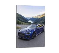 HALOUB Sports Car Poster for Audi RS6 Racing Car Super Car Decorative Painting Canvas Wall & Art Picture Print Family Bedroom Decor 08x12inch(20x30cm)