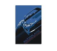HALOUB Vintage Sports Car Poster for Alpine A110 Race Car Decorative Painting Canvas Wall And Art Picture Family Bedroom Decor 20x30inch(50x75cm)