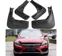HALOUJQK 4 PCS Car Mudguard Mud Flaps for Mercedes Benz C-Class 2015-2019 C200 C260, Rubber Molded Custom Front and Rear Mud Flaps Splash Guards Fender Flares Kit,Auto Styling Accessories