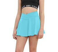 Haloumoning Girl Tennis Skirt with Pocket Athletic Skort, Blue, 4-6 Years