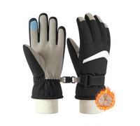 Haloumoning Girls Ski Gloves Winter Waterproof Insulated Snow Gloves 4-12Y | Fleece Lined Thermal, PU Anti-Slip Palm, Touchscreen, Windproof, Hook and Loop, Reflective Stripe, Anti-Lost Clip, Colorblock