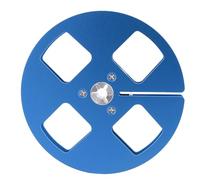 HaloVerde 1/4 5 Inch Empty Tape Reel with Aluminum Nab Flange for Stable Tape Winding, 4 Hole Design Compatible with Studer and Open Reel Sound Tape Recorders (Blue)