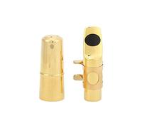 HaloVerde Alto Sax Mouthpiece Kit with Metal Construction for Melodious Sound and Fast Rhythm, Includes Mouthpiece Cap and Two Cushion Pads for Alto Saxophones (No. 7)