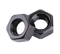 HaloVerde Black Zinc Plated Nuts, Pack of 100 M2 Self-Locking Nylon Nuts for Applications with Vibration, Metric Hexagonal Fasteners Made from Carbon Steel (M2.5)