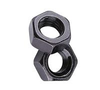 HaloVerde Black Zinc Plated Nuts, Pack of 100 M2 Self-Locking Nylon Nuts for Applications with Vibration, Metric Hexagonal Fasteners Made from Carbon Steel (M4)