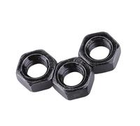 HaloVerde Black Zinc Plated Nuts, Pack of 100 M2 Self-Locking Nylon Nuts for Applications with Vibration, Metric Hexagonal Fasteners Made from Carbon Steel (M2)