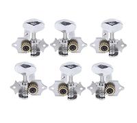 HaloVerde Classical Guitar String Tuner Set with 1:18 Gear Ratio Tuners for 3L3R Headstocks for Enhanced Tuning Accuracy Elegant Silver Guitar Parts Accessories