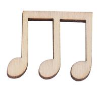 HaloVerde Decorative Music Note Clips, Unfinished Wood Music Charms for Crafting, Treats, and Event Decorations
