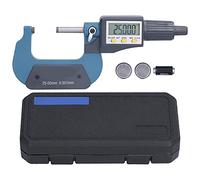 HaloVerde Digital Micrometer 25-50mm Range with 0.001mm / 0.00005in Resolution and Inch/mm Conversion, 0.002mm Accuracy Professional Thickness Measuring Tool