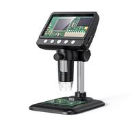 HaloVerde Digital Microscope with 4.3 inch IPS Screen and 1000x Magnification, 8 Adjustable LED Lights, / OS X PC View for Currency Collecting and PCB Repair