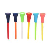 HaloVerde Durable Golf Tees for practice and driving range use, this 50 pack of 83mm plastic golf tees features a soft silicone head for consistent ball support