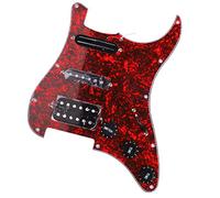HaloVerde Electric Guitar Pickguard with Single and Double Coil Pickups, Prewired Loaded Pickguard Assembly with 1 Volume, 2 Tone Knobs and 5 Way Switch for Guitar Parts