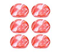 HaloVerde Electric Guitar Tuner Buttons for a fresh look, this Guitar Machine Head Replacement kit contains 6 knobs with black and white ferrules (Oval dark red stone pattern)