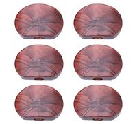 HaloVerde Electric Guitar Tuner Buttons for a fresh look, this Guitar Machine Head Replacement kit contains 6 knobs with black and white ferrules (Oval brown agate)