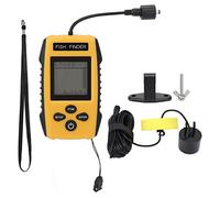 HaloVerde Fish Depth Finder with 25ft Cable Sonar Sensor, 100 Meter Max Depth, Audible Fish Alert, Portable Fish Finder for Sea, Lake, and River Angling