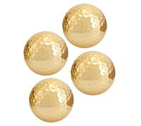 HaloVerde Golden Golf Balls 4pc set with high visibility coating for shot tracking, these Double Layer Golf Balls are a durable Portable Golf Ball Accessory for training