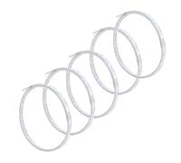 HaloVerde Guitar Binding Purfling 6mm Width Celluloid White Pearl Strips for Acoustic and Classical Guitars, Luthier Supplies for Instrument Edging, 5 Piece Set