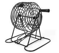 HaloVerde Metal Cage Bingo Game with Automatic Ball Selector, The Adults Kids Party Game with Master Board and Chips for Large Group Entertainment