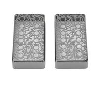 HaloVerde Metal Humbucker Pickup Cover with Decorative Flower Figure for LP Style Electric Guitars, for an Upgraded Vintage Look, 12 Hole Guitar Pickup Cover Set