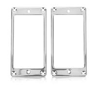 HaloVerde Metal Pickup Frame Set of 2 with a Polished Surface for Luthier and Guitarist Projects, Serves as a Decorative Humbucker Pickup Cover (Silver)