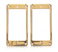 HaloVerde Metal Pickup Frame Set of 2 with a Polished Surface for Luthier and Guitarist Projects, Serves as a Decorative Humbucker Pickup Cover (Gold)