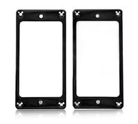HaloVerde Metal Pickup Frame Set of 2 with a Polished Surface for Luthier and Guitarist Projects, Serves as a Decorative Humbucker Pickup Cover (Black)