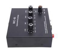HaloVerde Mic Gain Booster with Adjustable 10-60dB Gain and 48V Power, a Microphone Preamp with XLR / 6.35mm / 3.5mm Connectors for Live Broadcast