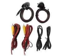 HaloVerde Night Vision Blind Spot Camera with 0.01 Luminous Flux, 420 TV Lines Resolution, IP67 Water defiance Car Side View Camera, Universal Kit for Vehicles (Black)