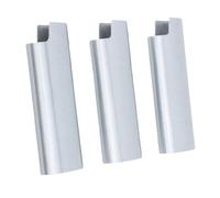 HaloVerde Portable 3 Pack Lighter Cover Case with Compact 3.1in Size for Parties/Travel/Bars, Delivers Easy Portability, Durable Zinc Alloy Lighter Sleeve (Silver)