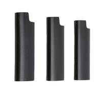 HaloVerde Portable 3 Pack Lighter Cover Case with Compact 3.1in Size for Parties/Travel/Bars, Delivers Easy Portability, Durable Zinc Alloy Lighter Sleeve (Black)