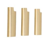 HaloVerde Portable 3 Pack Lighter Cover Case with Compact 3.1in Size for Parties/Travel/Bars, Delivers Easy Portability, Durable Zinc Alloy Lighter Sleeve (Gold)