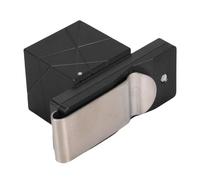 HaloVerde Portable Pool Cue Chalk Box with Flip Cover and Back Clip for Billiards Players for Secure Chalk and Quick Access 6063 Aluminum Alloy Construction (Black)