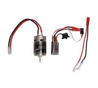 HaloVerde RC Brushed Motor ESC Set with 28T 390 Brushed Motor and 30A Brushed ESC, 20500rpm Speed, Forward/Reverse/Brake for 1/16 / 1/18 RC Car Boat