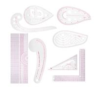 HaloVerde Sewing Rulers Set 9 Piece with French Curve Rulers for Garment Design, A complete Pattern Making Kit and Beginners in Dressmaking