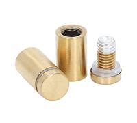 HaloVerde Sign Standoff Screws 12 Pack with Advertising Screw Standoffs for Displaying Artwork and Signs, Creates a Modern Floating Effect, Brushed Gold 16x30mm