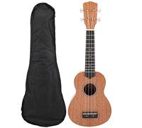 HaloVerde Soprano Ukulele Kit with Closed Knob Tuning for Young Players & Adults, a 21 Inch Mahogany Musical Instrument with Nylon Bag for Easy Travel