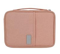 HaloVerde Travel Passport Holder for Family documents, a Large Capacity Passport Wallet with Chain and Multiple Card Slots for Secure International Travel (Small Orange Pink Large Size)