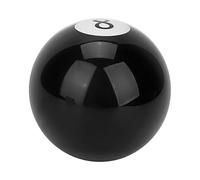 HaloVerde Universal Black 8 Ball Shift Knob for Vehicles, Acrylic Manual Car Shifter Head with Adapters, Classic Billiard Style for Custom Interior Look