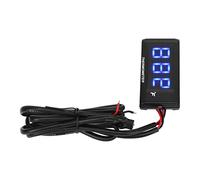 HaloVerde Universal Motorcycle Temp Meter with slim profile, a DC 12V Motorcycle Temp Gauge with clear display and flashing warning for engine temperature monitoring (Blue)