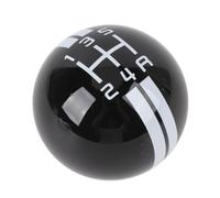 HaloVerde Universal Shift Knob 1967-2018 Model Years, a 5 Speed Manual Shift Knob with a Classic Round Ball Shape and 3 Adapters for Wide Vehicle Compatibility (Black White)