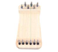 HaloVerde Wooden Fingering Exerciser with 6 Strings for Quiet Practice for Guzheng Chord Practice for Beginners Builds Muscle Memory and Dexterity on the Go