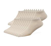 HaloYIYI Men's No Show Socks Beige Low Cut Mesh Breathable Cotton Comfortable Soft Tan Big & Tall With Tab, 10 Pairs, 10 Beige/Tan, 9-15 UK