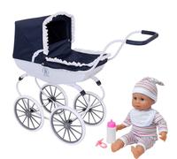 Halsall Toys Bella Rosa Dolls Pram with Baby Joy Doll Bundle, 3+ years